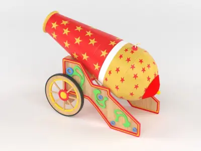Circus Cannon 3D model