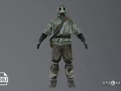 postapocalypse soldier 3D model