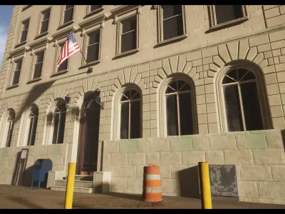 Newyork Precint Building  Low-poly 3D model