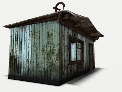 Staff room 2 - Change house  3D model Low-poly 3D model