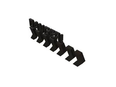 Cyberpunk Future Danger Sign v2 016 Low-poly 3D model