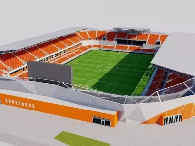 BBVA Compass Stadium - Houston Low-poly 3D model