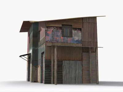 Slum x16 Low-poly 3D model purchase
