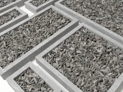 Pebble low n7 form rentangle 3D model