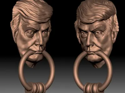 Door knocker Trump 3D printable 3D print model