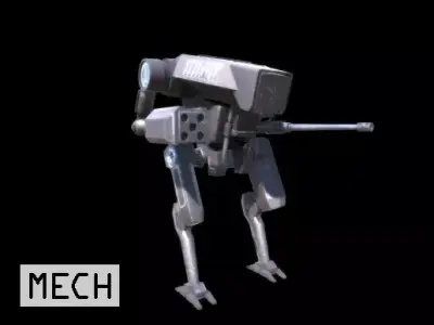 Mech Robot Low-poly 3D model