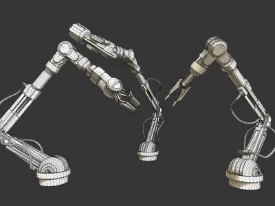 Sci-fi Mechanical Arms Low-poly 3D model