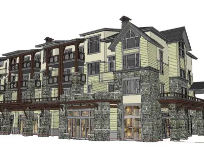 vacation spot-Resort-Fashion Leisure Hotel-0150 3D model