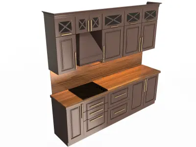 Classic Kitchen Wems Low-poly 3D model