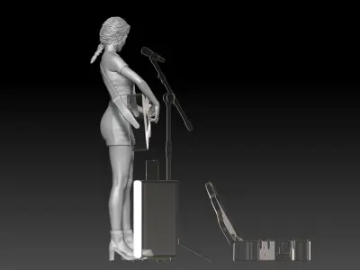 street musician 3D print model