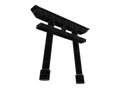 Torii v1 003 Low-poly 3D model