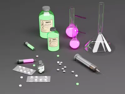 sci-fi poison  Low-poly 3D model
