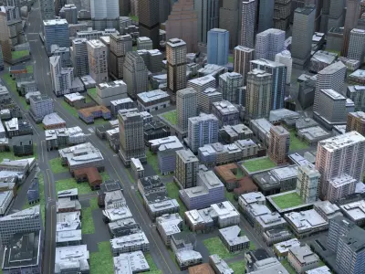 City 89 Low-poly 3D model