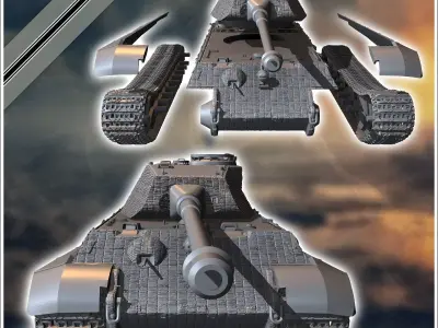 Panzer VI Tiger II Porsche - Germany Eastern Western Front Norma 3D print model