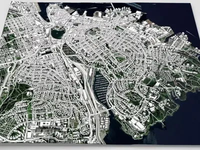 Cityscape Stavanger Norway 3D model