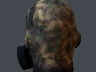 Gas mask helmet 3d model military combat fantasy  Low-poly 3D model