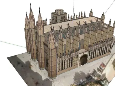 Architecture-Religion-God-Culture-Temple-034 cathedral with s... 3D model