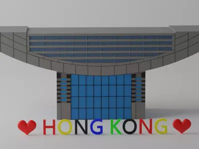 The Peak Tower Hong Kong Landmark 3D model