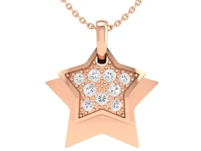 17 star pendant 3dm render detail bulk collection 3D Model Pack
