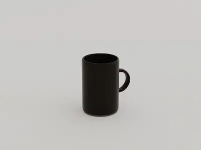 Geometric Coffee Cup Low-poly 3D model