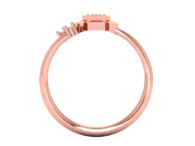 Solitaire Wedding Engagement Women Light Weight Flower Rings 3D print model get