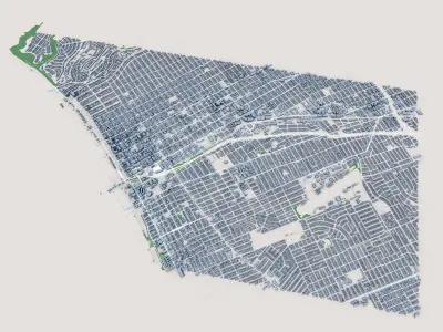 Santa Monica California 3D model