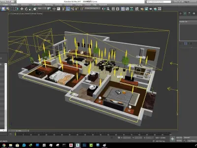 EGYPT two bedroom apartment floor plan 3D print model