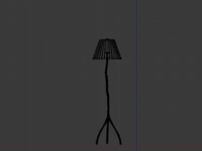 Modern Floor Lamp 3d Model - Twig Lamp Free low-poly 3D model