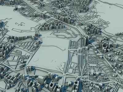 Busan City South Korea 3D print model