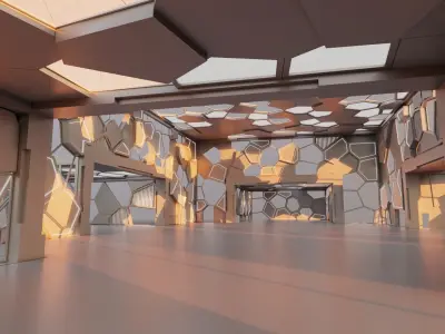 Futuristic Interior 3001 3D model
