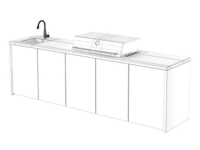 Modus Outdoor Kitchen Comp1 3D model