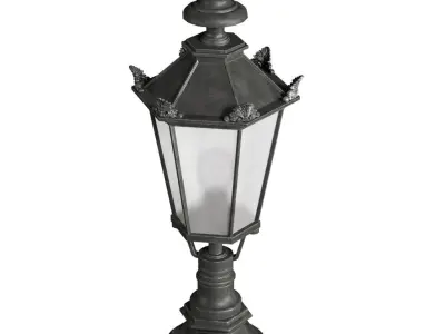 Classic street Outdoor landscape wrought  light Lamp Lantern  3D model