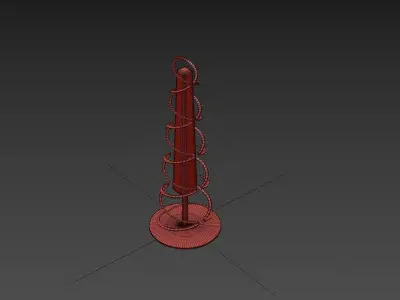 Floor Helix Lamp Low-poly 3D model