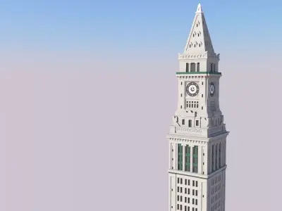 Boston Custom House 3D print model