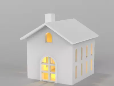 Christmas Light House 2 3D print model