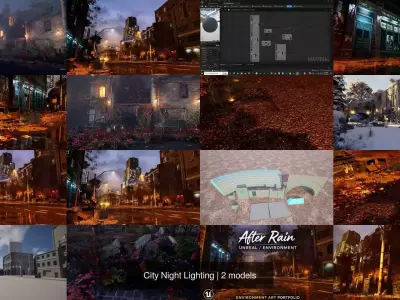 City Night Lighting 3D Model Pack