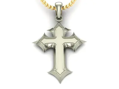 Light Gold Cross New Design  CP 63 3D print model