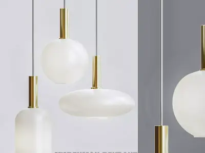 Collect lighting brass and ellipse suspension pendant light 3D model purchase