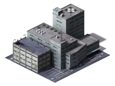 Different dimension - building 05 3D model