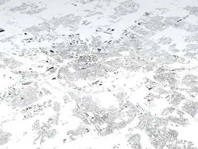 Dortmund Streets and Buildings 3D model