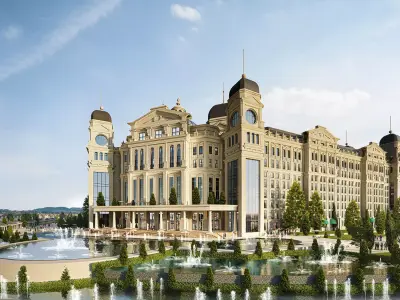 Grand Neoclassical Hotel Resort Complex 3D model