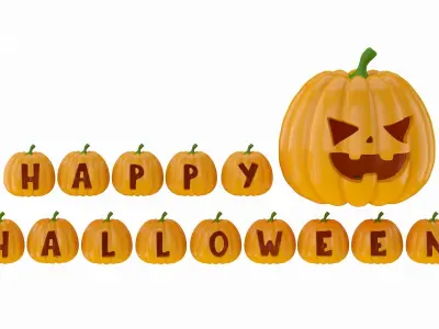 Pumpkin Alphabet 3D model