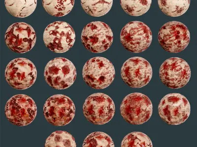 166 Horror Gore Sci-fi Seamless PBR Textures Collection 01 Texture