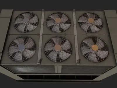 Rooftop Air Conditioner1 Low-poly 3D model