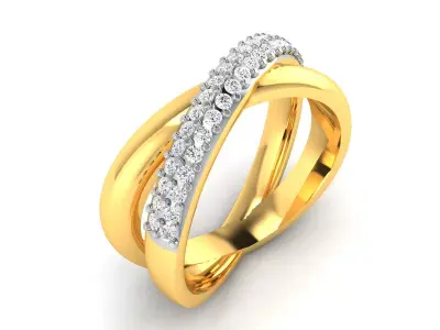 Diamond Ring For Women 3d Print Model 3D print model 32