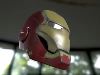 Iron Man Helmet  Low-poly 3D model