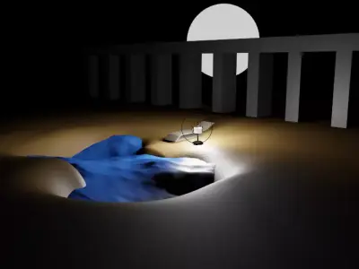 Moon Pond Free low-poly 3D model