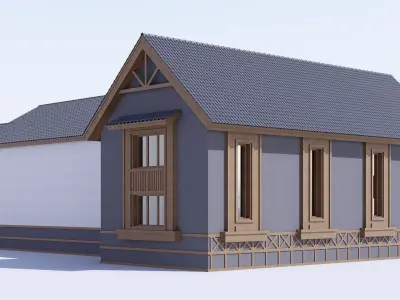 village building Low-poly 3D model