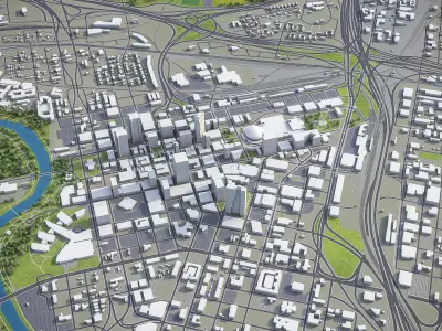 Fort Worth Low-poly 3D model