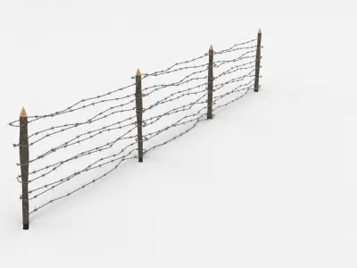 Barb Wire Obstacle 3D model